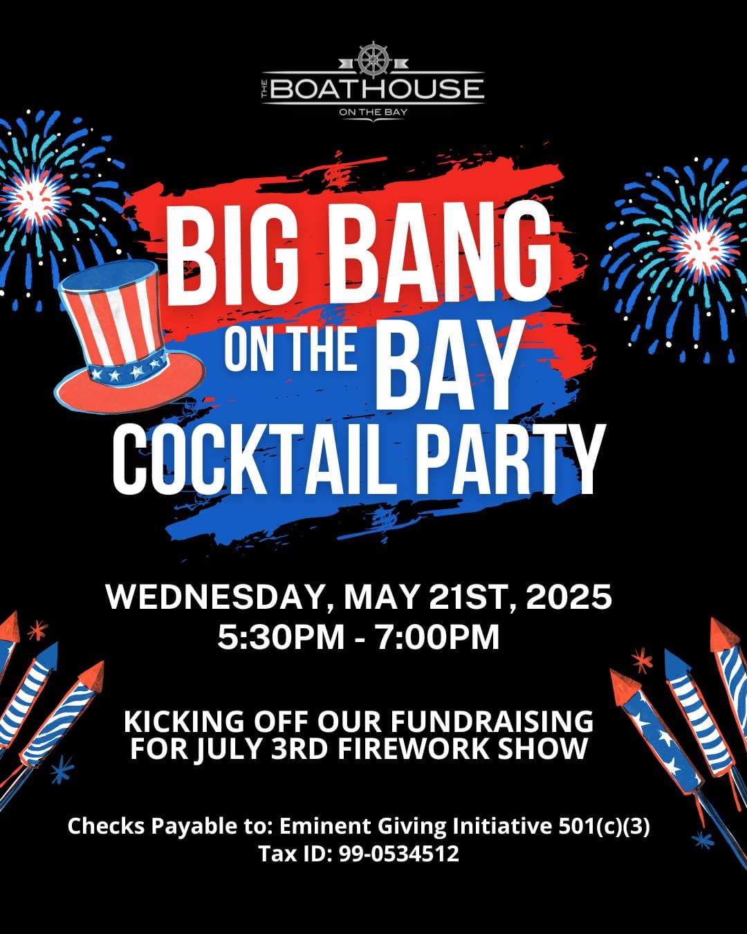 Community gathered at Big Bang on the Bay cocktail party