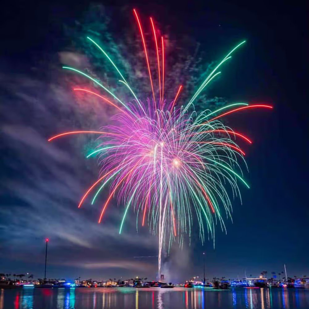 Crowds gathered along the waterfront at Big Bang on the Bay 2024