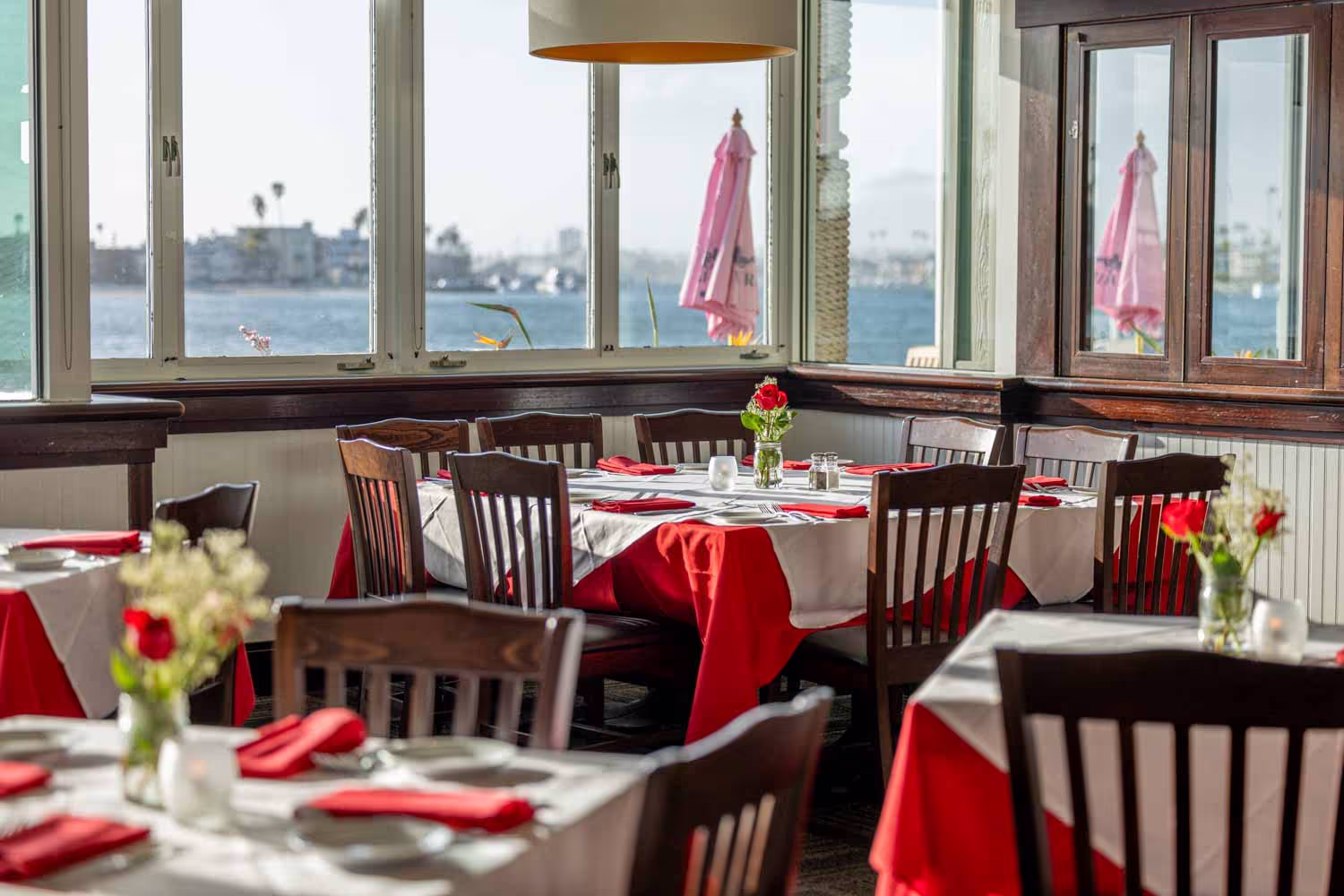 Regatta Room set for a private celebration at Boathouse on the Bay